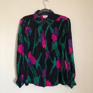 Vintage 100% silk blouse